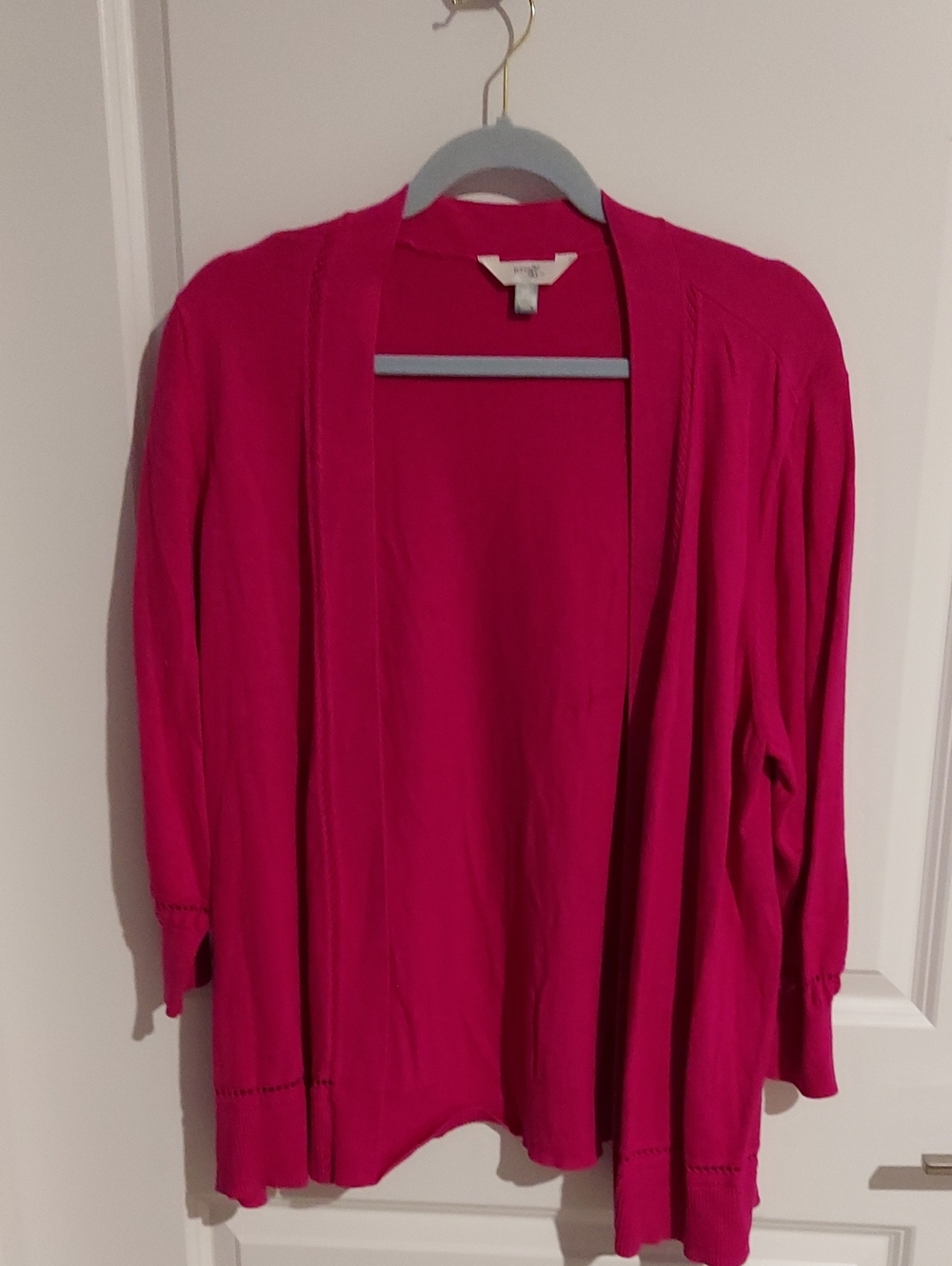 Terra & Sky Open-Front Cardigan - Bright Pink